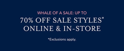 up to 70% off all sale styles
