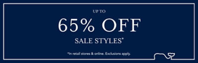 up to 65% off all sale styles*