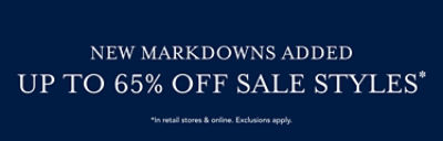 up to 65% off all sale styles*