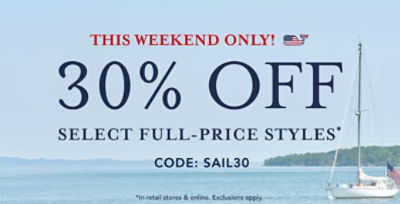 30% off select sale styles*